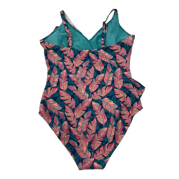 J. Hara One Piece Ruffle Swimsuit Size 16 - Picture 3 of 6